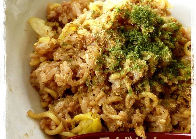 Step-by-Step Guide to Make Homemade Sobameshi - Yakisoba Noodles and
Rice