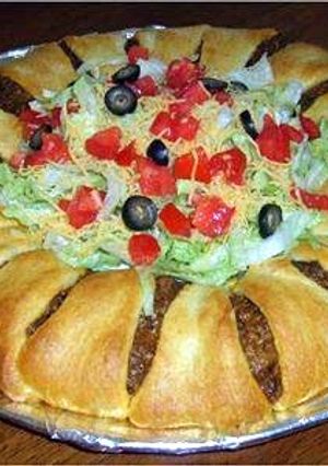A picture of Crescent Roll Taco Bake.