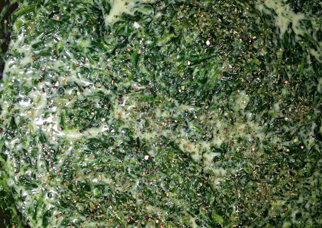 Light spinach with cream
