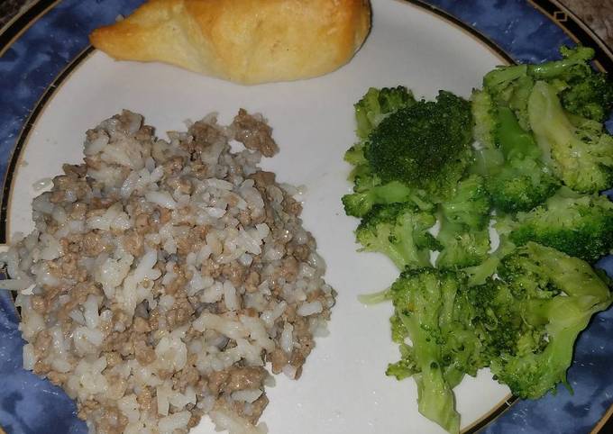 Grandma's stuffed cabbage filling "meat n rice"