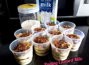 Foto resep Puding Custard Milo