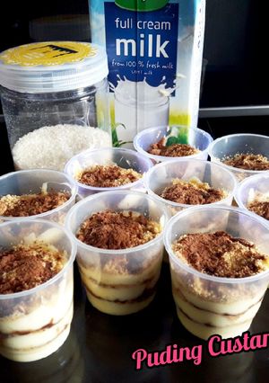 Foto resep Puding Custard Milo