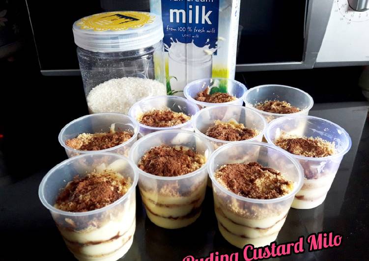 Puding Custard Milo