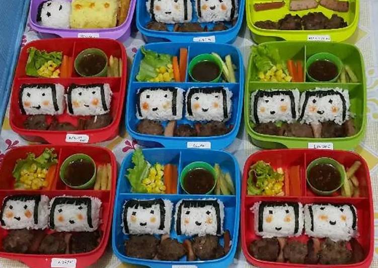 Bekal Anak Bento "Bistik Daging Cincang"ππ