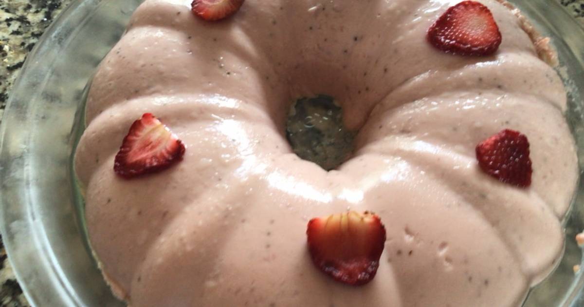 Gelatina de fresa y leche condensada Receta de Rosa Padrón Argentó Cookpad