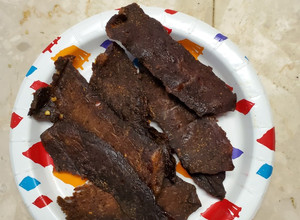 A picture of Beef jerky teriyaki.