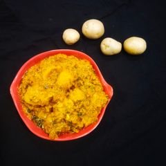 Dum aloo A picture of Dum aloo.