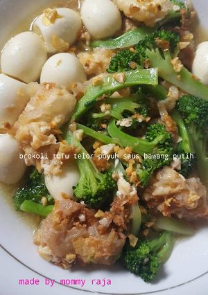 Foto resep Brokoli tofu telor puyuh saus bawang putih