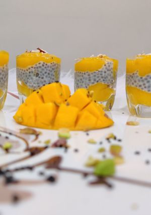 A picture of Mango Chia Pudding.