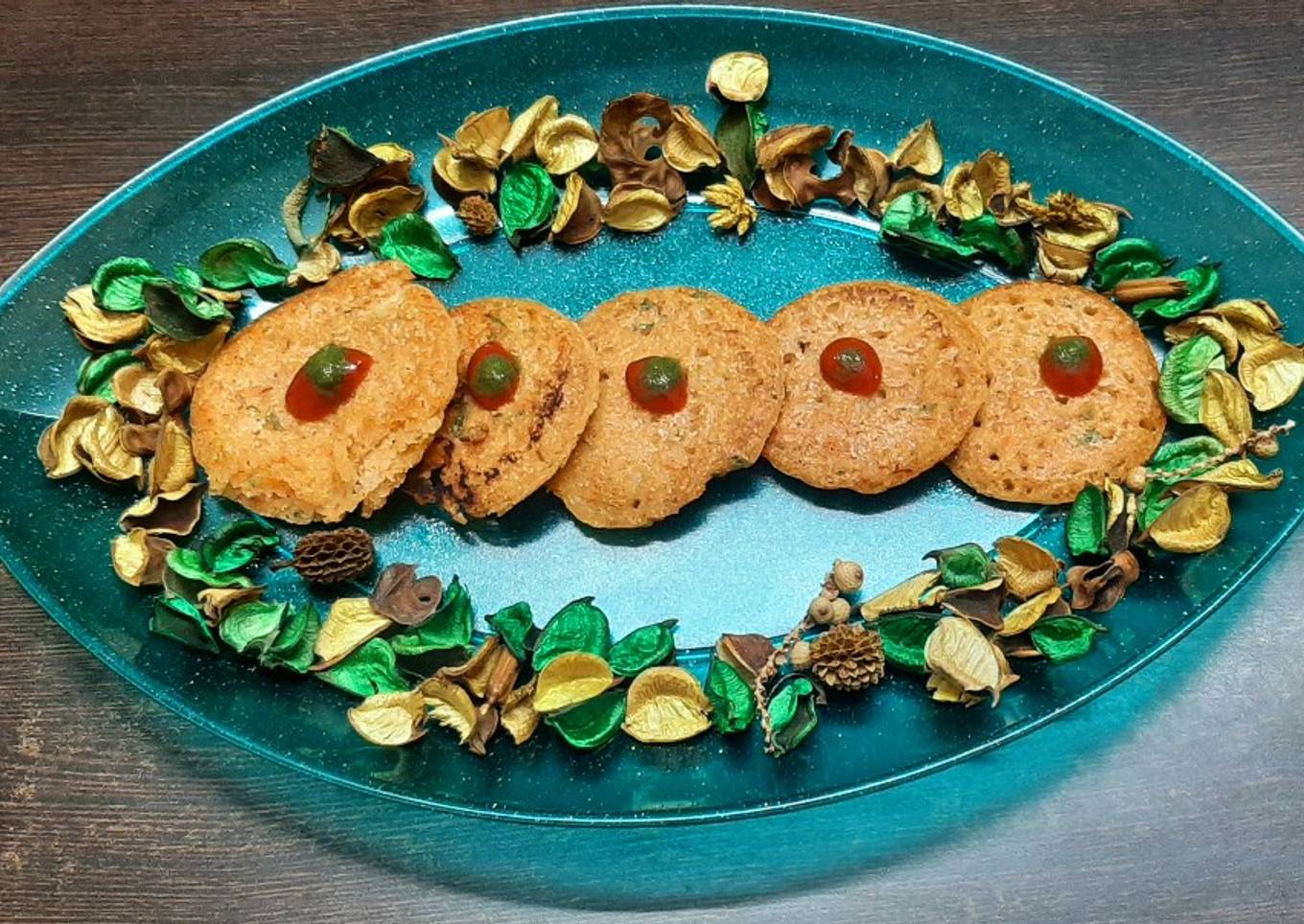 Mini rice uttapam