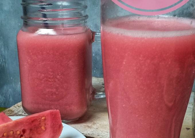 Bagaimana Membuat 34. A. Jus Jambu Sehat dan Irit yang Lezat Sekali