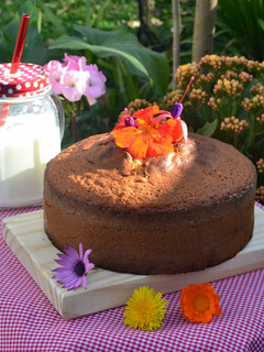 Una foto de Torta de yogur y coco🌺