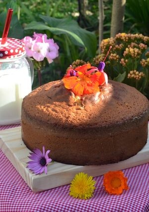 Una foto de Torta de yogur y coco🌺