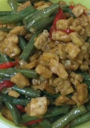 Foto resep Tumis tempe kacang panjang magic com