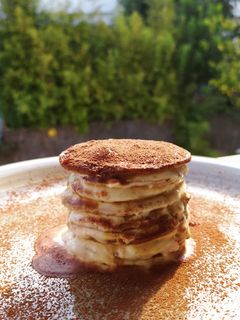 Una foto de Tortitas tiramisú saludables