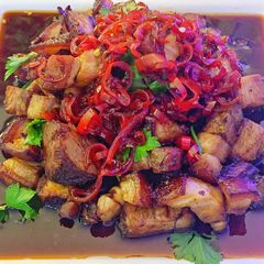 A picture of Crispy Pork Belly with Chilli Caramel.