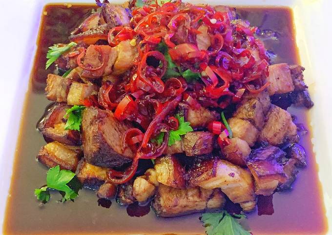 Crispy Pork Belly with Chilli Caramel