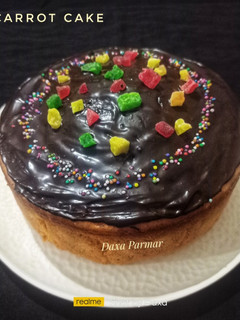 A picture of Eggless Carrot Cake.