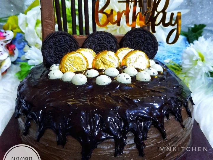 Cara Sederhana Menyiapkan Resep  Cake Coklat Ultah yang Lezat Sekali, Enak