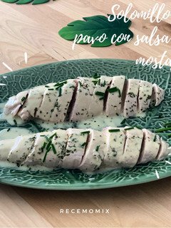 Una foto de Solomillo de pavo con salsa de mostaza con Thermomix