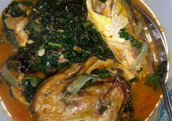 Native soup with dry fish