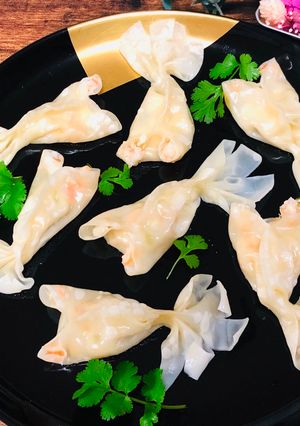 A picture of Goldfish Gyoza Dumplings.