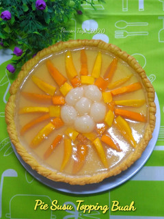 Foto resep Pie Susu Teflon Topping Buah Ekonomis Takaran Sendok