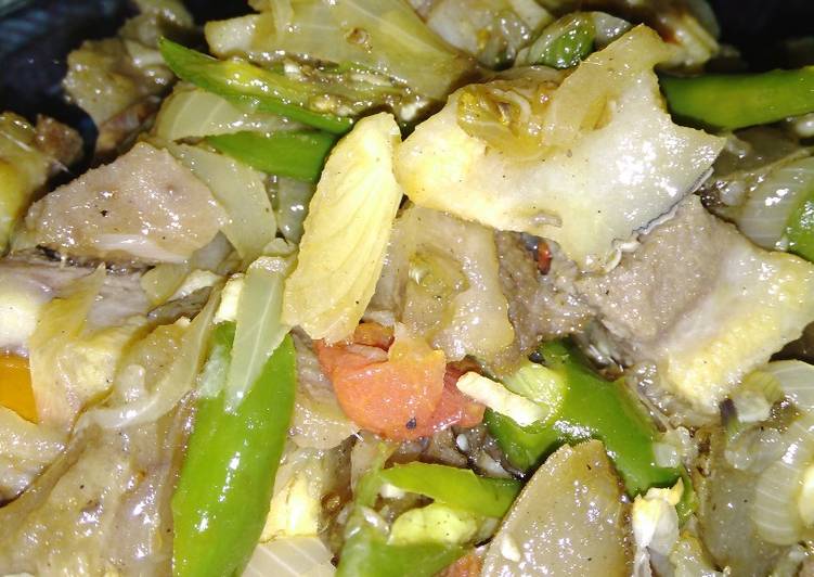 Oseng/tumis cingur sapi