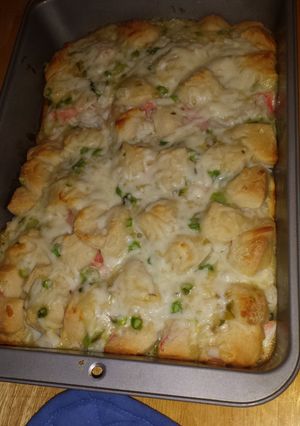 A picture of Seafood casserole.