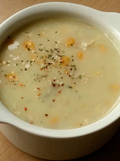 A picture of Vickys Chicken & Sweetcorn Soup, GF DF EF SF NF.