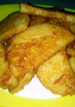 A picture of Fried yam and egg.