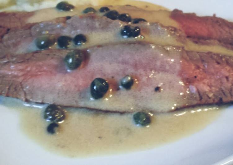 Recipe of Any-night-of-the-week Flank Steak with Dijon Caper Sauce