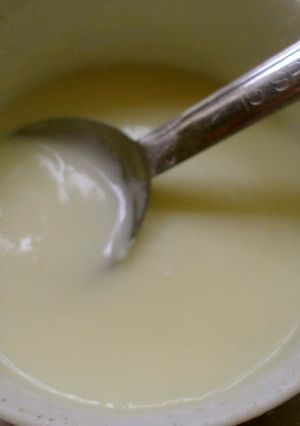 A picture of Easy White Sauce in the Microwave.