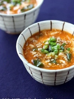 A picture of Silken Tofu & Ground Meat Korean Soup.