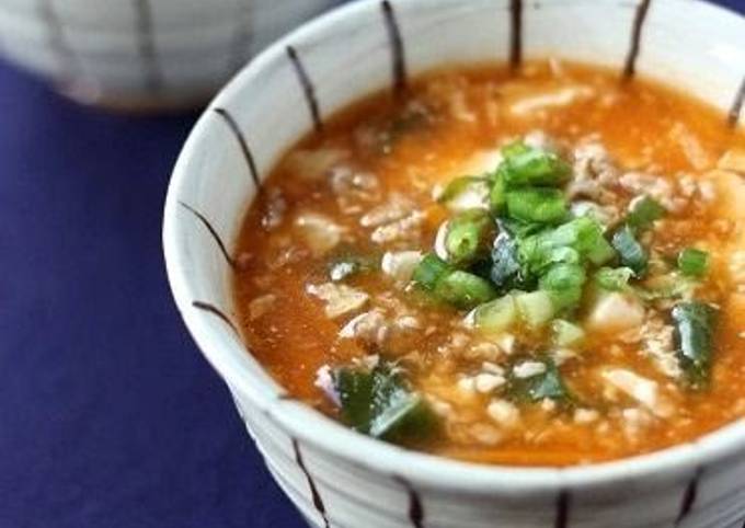 Recipe of Quick Silken Tofu &amp; Ground Meat Korean Soup