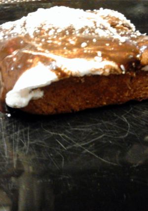 A picture of Grill Baked Smore's Cake.