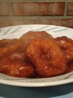 Una foto de Picarones en chancaca