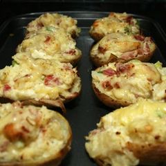 Stuffed baked potatoes A picture of Stuffed baked potatoes.