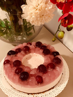Foto di Cheesecake con Gelatina di Ciliegie