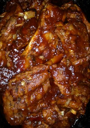 A picture of The best ribs ever.