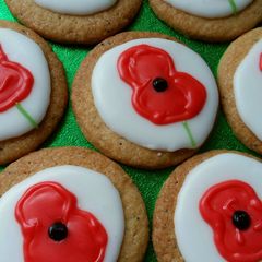 A picture of Vickys Remembrance Day Lemon Poppy Seed Cookies GF DF EF SF NF.