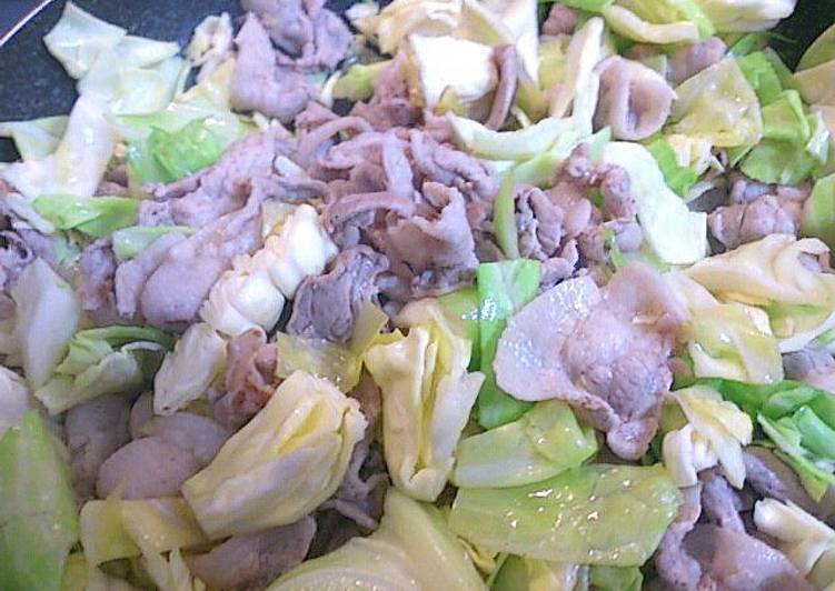Steps to Make Award-winning Economical and Flavorful Pork Belly and Cabbage Stir-fry with Salt and Pepper