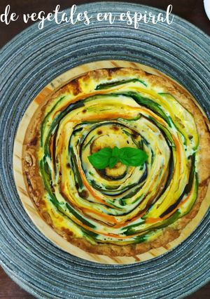 Una foto de Tarta de vegetales en espiral