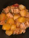Fricasé de pechuga de pollo con papas