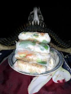 A picture of Hoisin Salad Rolls.