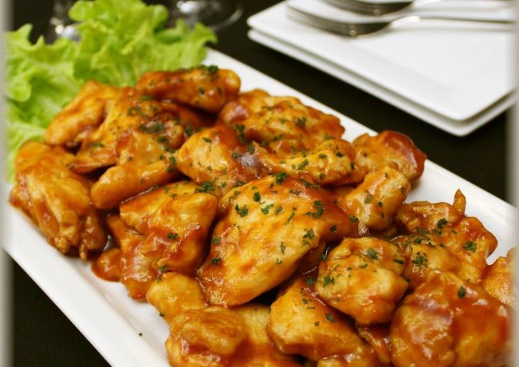 Recipe of Speedy Stir-fried Juicy Chicken Breast with Barbecue Sauce