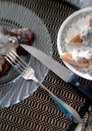 A picture of Dinah Shore's Mushrooms & Sour Cream w\my variations.