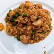 Arroz caldoso con gambas y calamares