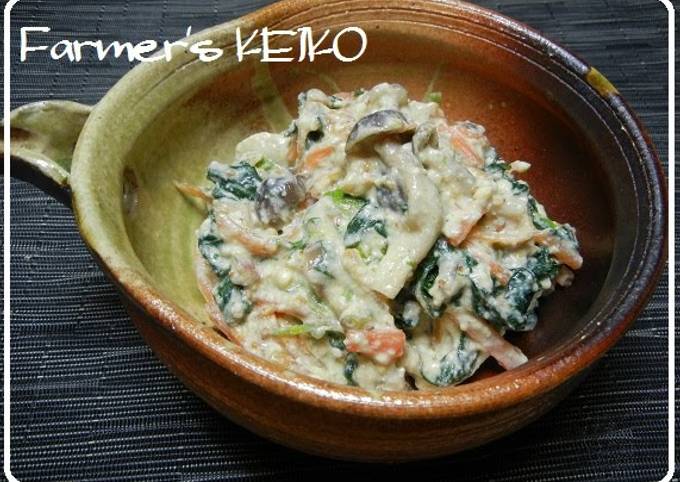 [Farm House Recipe] Shiro-ae Vegetables and Mushrooms