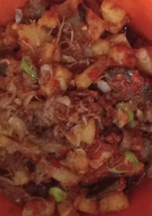 Foto resep Kentang balado ati ampela pete